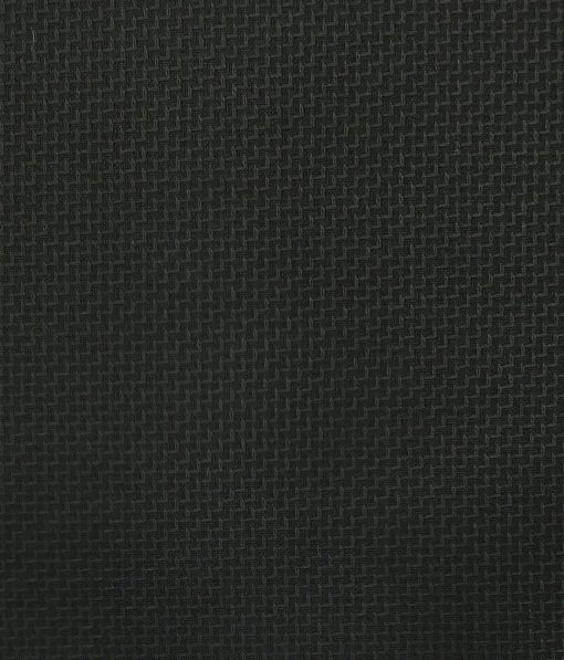 Mark & Peanni Black Structured Weave Terry Rayon Premium Three Piece Suit Fabric (Unstitched - 3.75 Mtr)