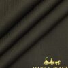 Mark & Peanni Dark Carob Brown Structured Terry Rayon Premium Three Piece Suit Fabric (Unstitched - 3.75 Mtr)