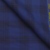 Cadini Italy by Siyaram's Bright Royal Blue Broad Checks Poly Viscose Trouser or Blazer or 3 Piece Suit Fabric (Unstitched - 1.25 Mtr)