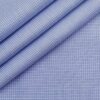 Raymond Men's Sky Blue Polyester Cotton Micro Checks Shirting Fabric (1.80 Meter)