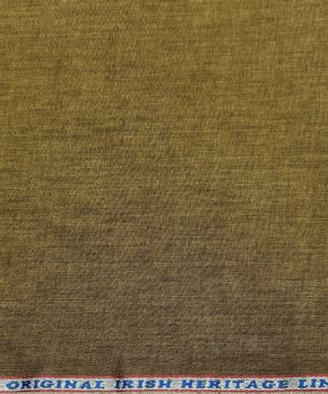 Burgoyne Men's Linen Solids Unstitched Shirting Fabric (Light Brown)