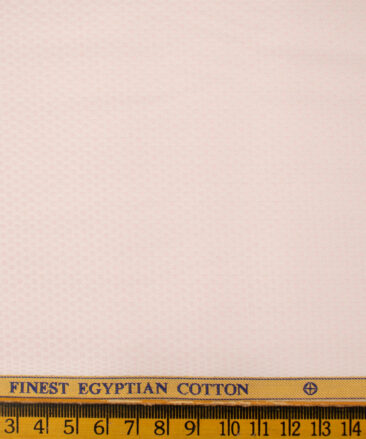 Soktas Men's Giza Cotton Structured 2 Meter Unstitched Shirting Fabric (Pink)