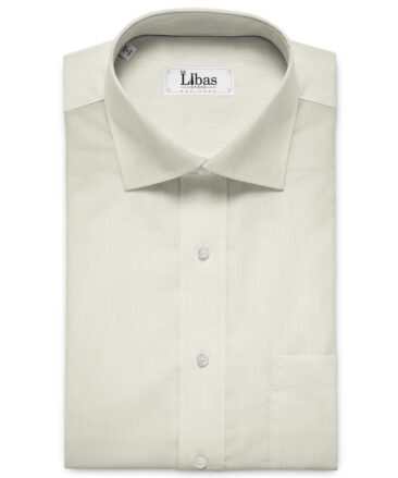 Arvind Men's Irish Linen 60 LEA Dobby 2.25 Meter Unstitched Shirting Fabric (Milky White)