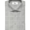 Luthai Men's Supima Cotton Checks 2.25 Meter Unstitched Shirting Fabric (Grey)