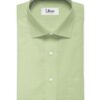 Cadini Men's Giza Blended Cotton Striped 2.25 Meter Unstitched Shirting Fabric (Light Olive Green)