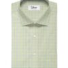 Cadini Men's Giza Blended Cotton Checks 2.25 Meter Unstitched Shirting Fabric (White & Yellow)