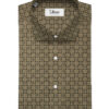 Cadini Men's Premium Cotton Printed 2.25 Meter Unstitched Shirting Fabric (Light Brown)