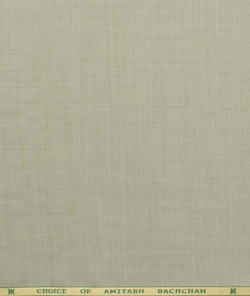 OCM Men's 35% Wool  Self Design 3.75 Meter Unstitched Suiting Fabric (Pistachious Beige)