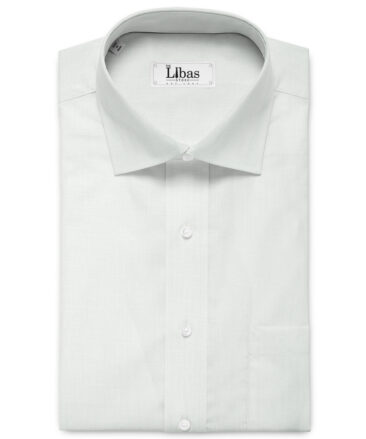 Arvind Men's Pure Linen 60 LEA Self Design 3.50 Meter Unstitched Shirting Fabric (White)