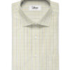 Arvind Men's 60's Premium Cotton Checks 2.25 Meter Unstitched Shirting Fabric (Cream)