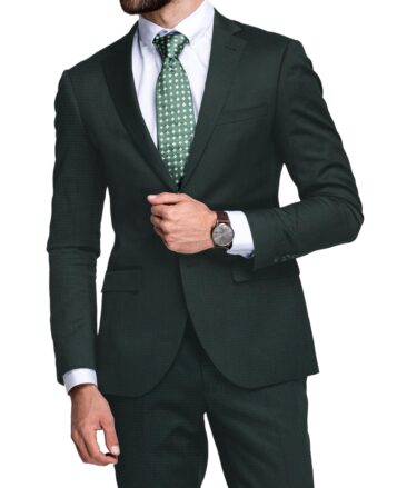 Raymond Men's Terry Rayon  Structured  Unstitched Suiting Fabric (Dark Green)