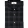 Luthai Men's Supima Cotton Checks  Unstitched Shirting Fabric (Black & Grey)