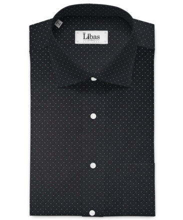 Raymond Men's Cotton Printed  Unstitched Shirting Fabric (Black & White)