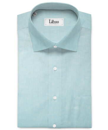 Raymond Men's 100% Pure Linen 60 LEA Solids  Unstitched Shirting Fabric (Arctic Blue)