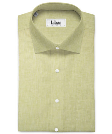 Raymond Men's 100% Pure Linen 60 LEA Self Design  Unstitched Shirting Fabric (Daffodil Yellow)