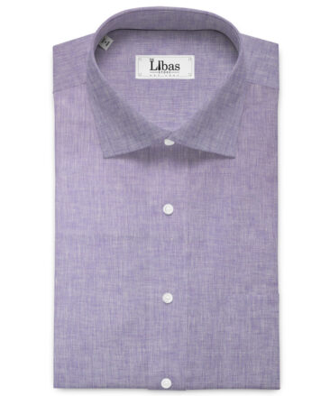 Raymond Men's 100% Pure Linen 60 LEA Self Design  Unstitched Shirting Fabric (Purple)