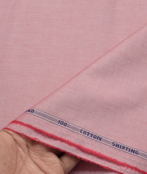 Raymond Men's 100% Cotton Solids  Unstitched Shirting Fabric (Watermelon Pink) - Image 3