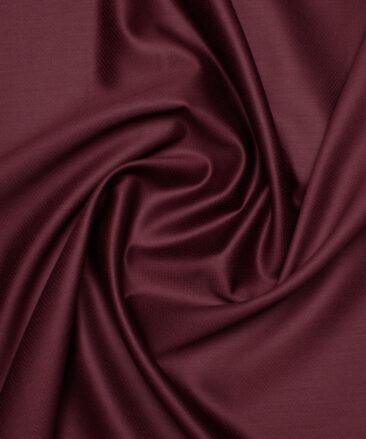 Luigi Bernardo Italy Men's Terry Rayon  Self Design  Unstitched Suiting Fabric (Dark Wine)